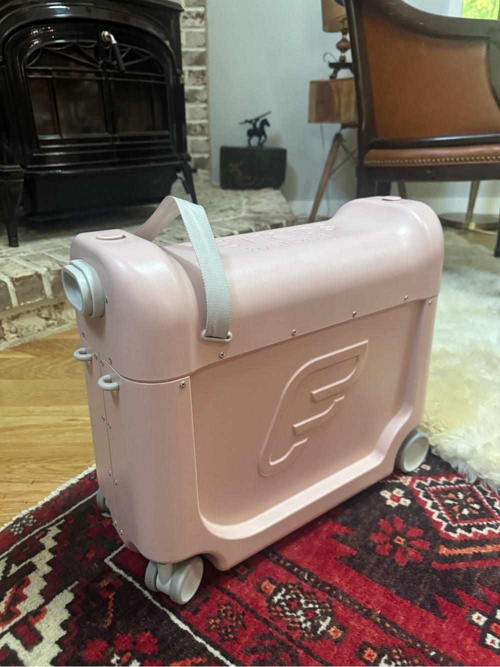 Stokke jetkids Ride-On Kids Luggage bedset suitcase- Pink